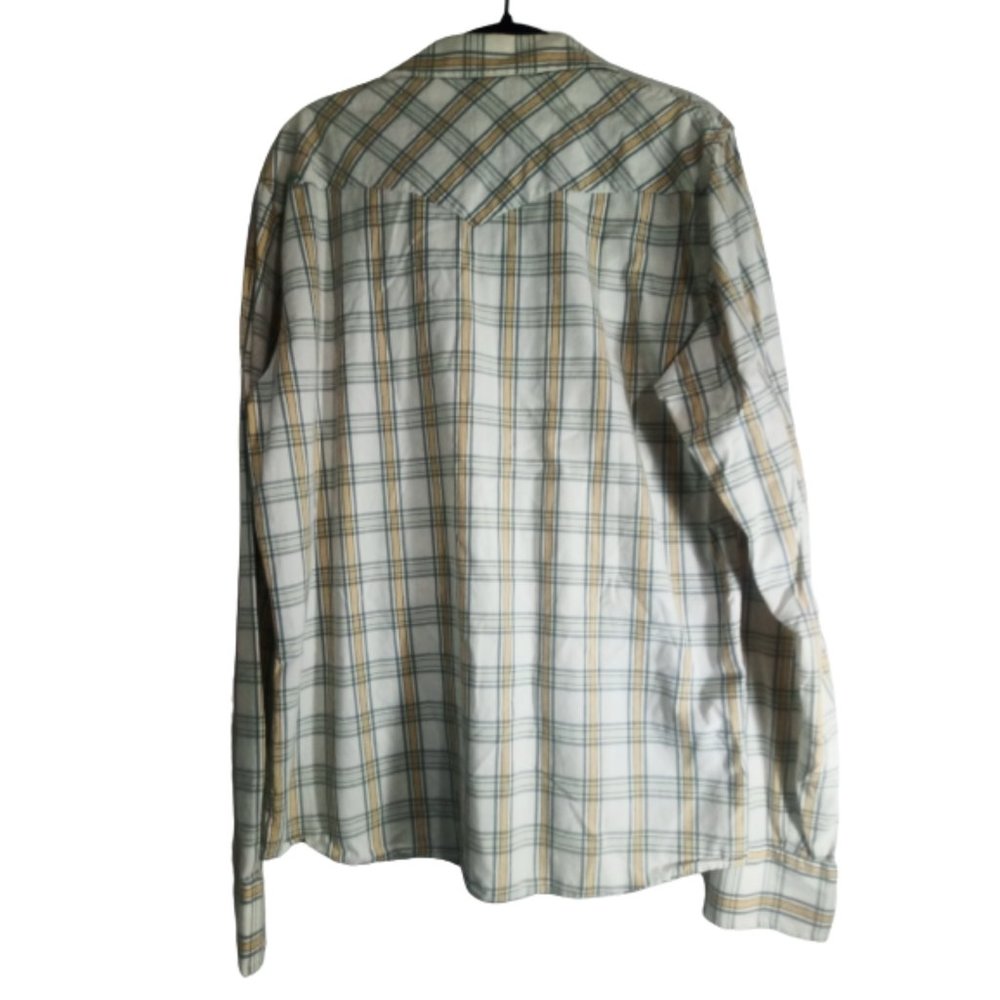 Hollister Shirt Snap Up Men's Size L Snap To Pointed Collar Plaid Western - Picture 2 of 5